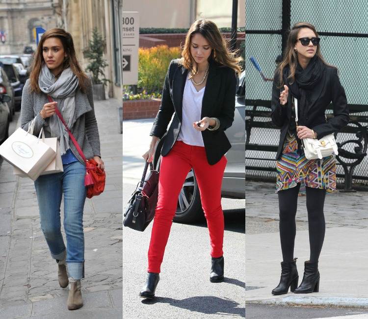 členkové topánky-outfitt-každodenná-móda-jessica-alba