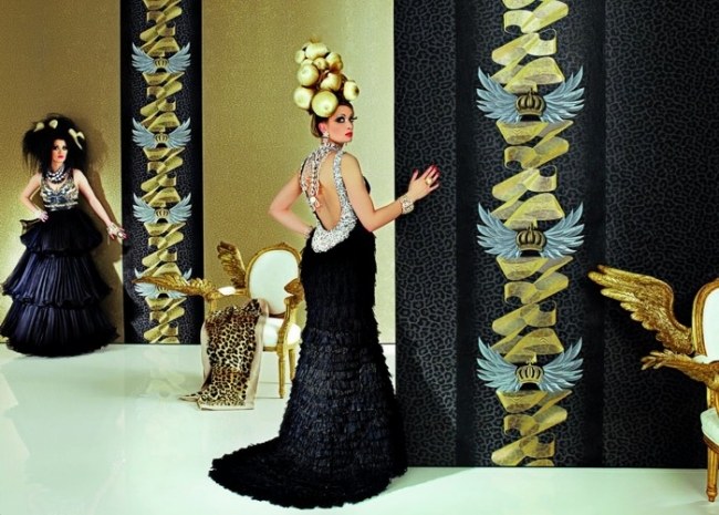 HARALD GLÖÖCKLER extravagantná tapeta vzor anjelské krídla leopard HARALD GLÖÖCKLER tapeta vzor anjelské krídla leopardí vzor