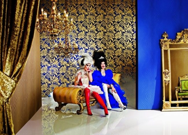 HARALD GLÖÖCKLER dizajn tapety baroková zlatá modrá Tapeta HARALD GLÖÖCKLER baroková zlatá modrá