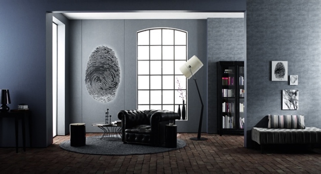 identita tapeta odtlačok prsta sivý čierny nábytok obývacia izba identita tapeta odtlačok prsta sivý čierny nábytok