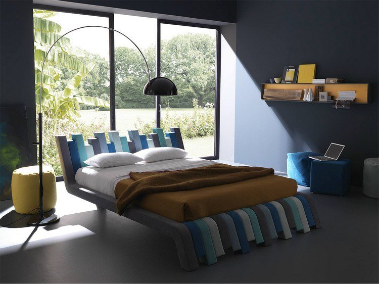 moderné postele spálňa-izba pre mládež-CUBED-Bolzan-Letti