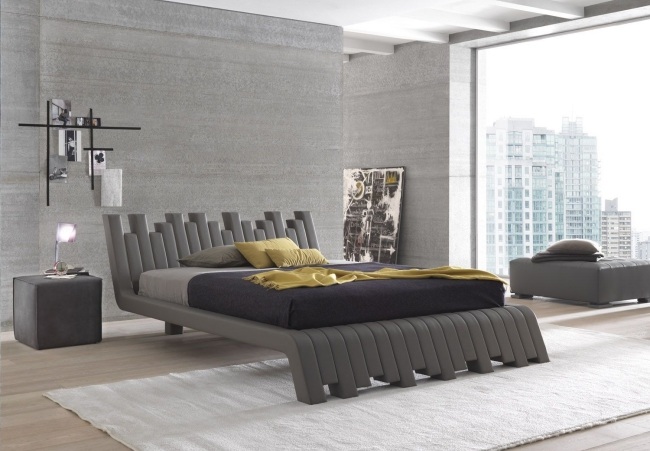 kocková posteľ moderné geometrické čiary bolzan letti