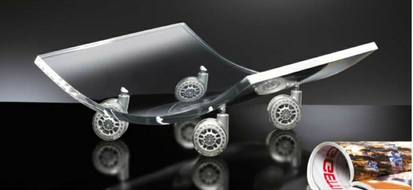Držiak na noviny Roller Glass chic Elegantný dizajnový kancelársky nábytok Roller Glass