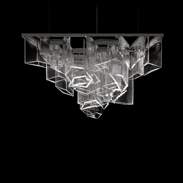 Závesná lampa-exkluzívne-ľad-ľad-luster-Daniel-Libeskind-Lasvit