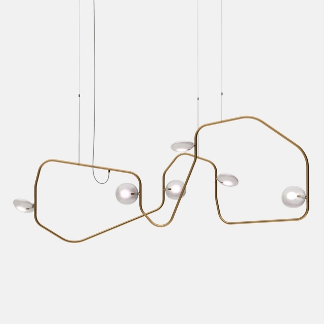 Prívesná lampa-kov-tenký-hravý-dizajn-palindróm-bohatý-brilantný-ochotný