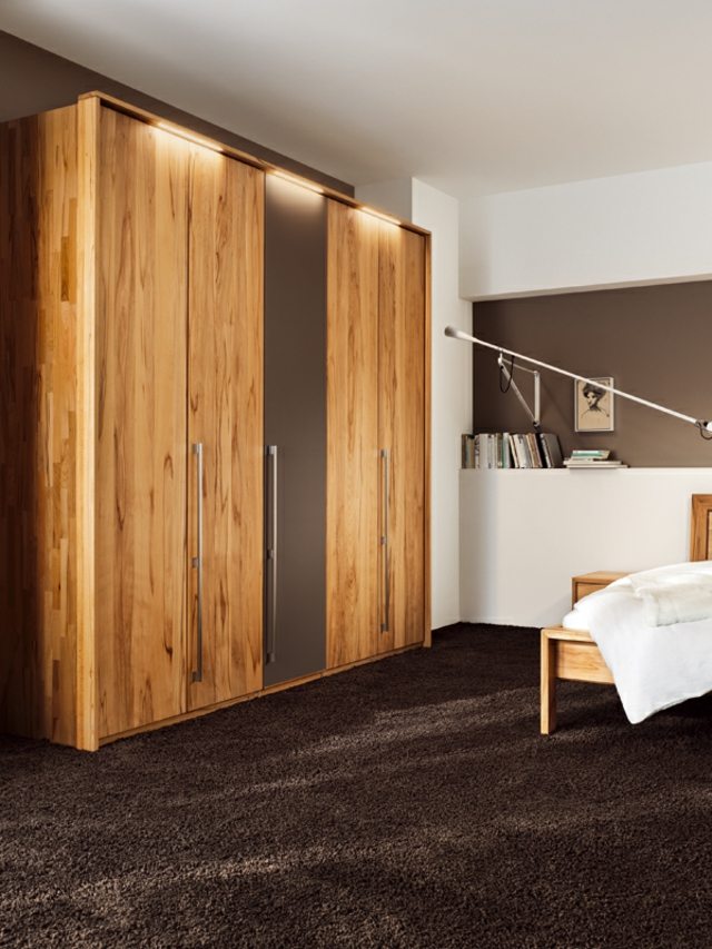 Dizajnová drevená skriňa integrované osvetlenie Team7