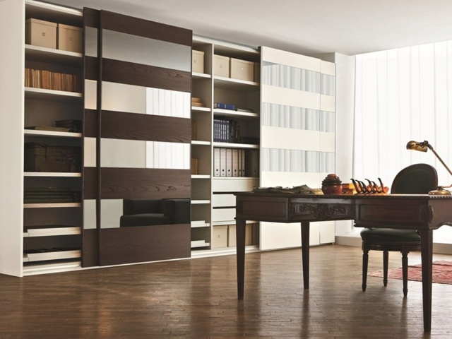 Drevené priečinky na posuvné dvere, úložné priestory, police Sma Mobili