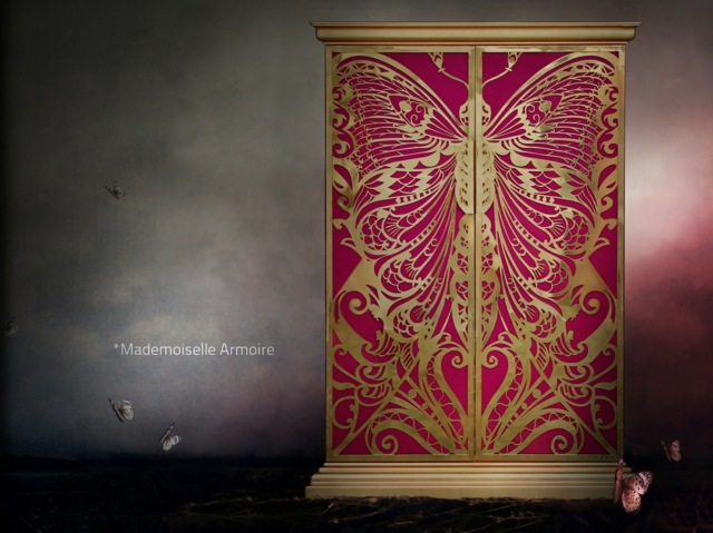 Farba klasické kované prvky motýle Koket