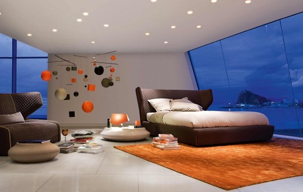 posteľ roche bobois čalúnený rám postele