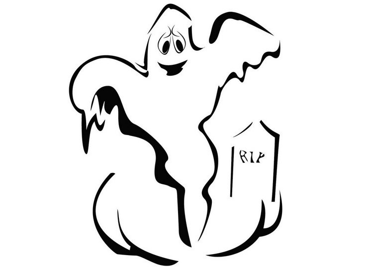 Ghost and Rip Tombstone halloween-kurbis-carving-templates-ghost-rip-tombstone