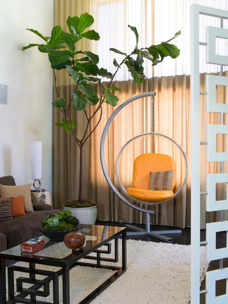 závesná stolička-rám-interiér-obývačka-hliník-transparentná-bublinková stolička