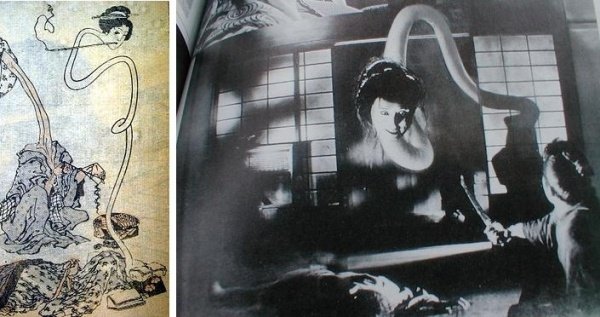 Rokurokubi Wesen Diabolské bytosti z histórie Bytosti Rokurokubi Čertovské bytosti z príbehu Halloween nápady