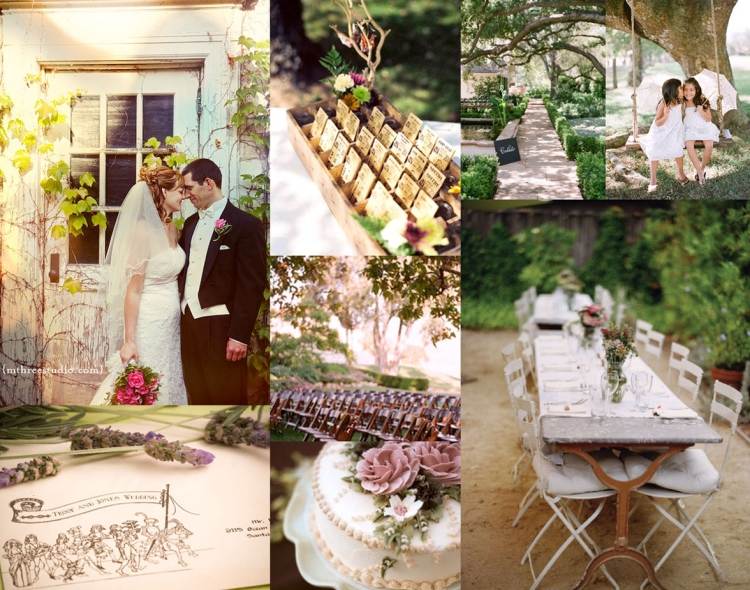 kreatívne svadobné nápady vo vintage štýle kreatívne svadobné nápady-ročník-štýl-vonkajšia-svadba