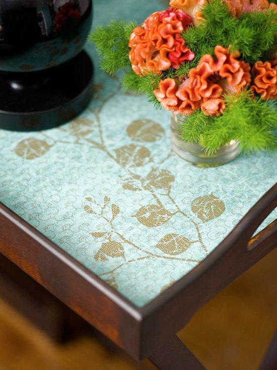 kreatívne nápady na zvyšky tapiet na podlahe obslužnej dosky kreatívne nápady-pre-tapety-zvyšky-obslužná-doska-podlaha