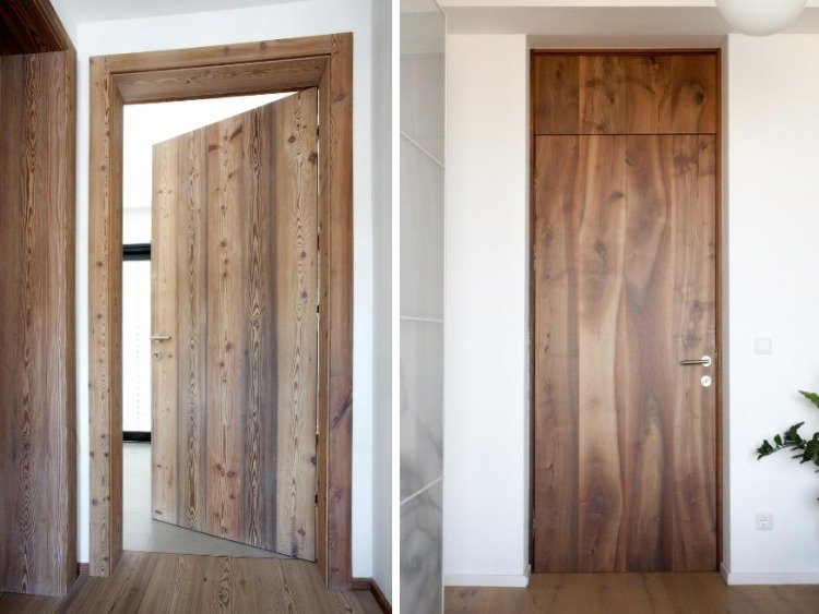 moderné interiérové ​​dvere masív drevo-orech-smrekovec-divoké drevo