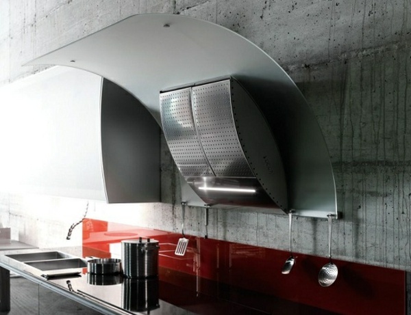 Odsávač pár z nehrdzavejúcej ocele v zaujímavom dizajne