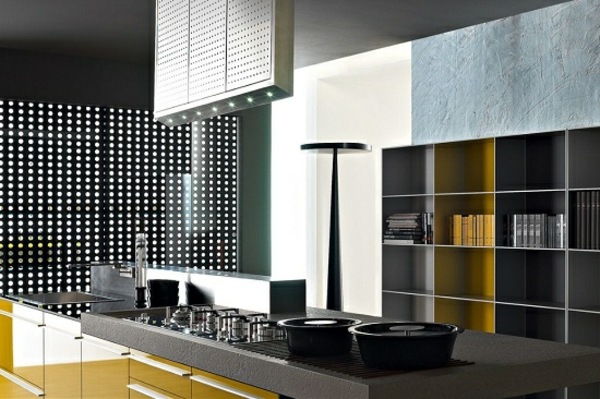 žltá-kuchynská linka-keramika-nerez