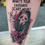 Twarz ducha - zdjęcie tatuażu 13.01.2021 №0026 -Tatuaż Norman Bates-