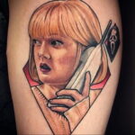 Twarz ducha - zdjęcie tatuażu 13.01.2021 №0014 -Tatuaż Norman Bates-