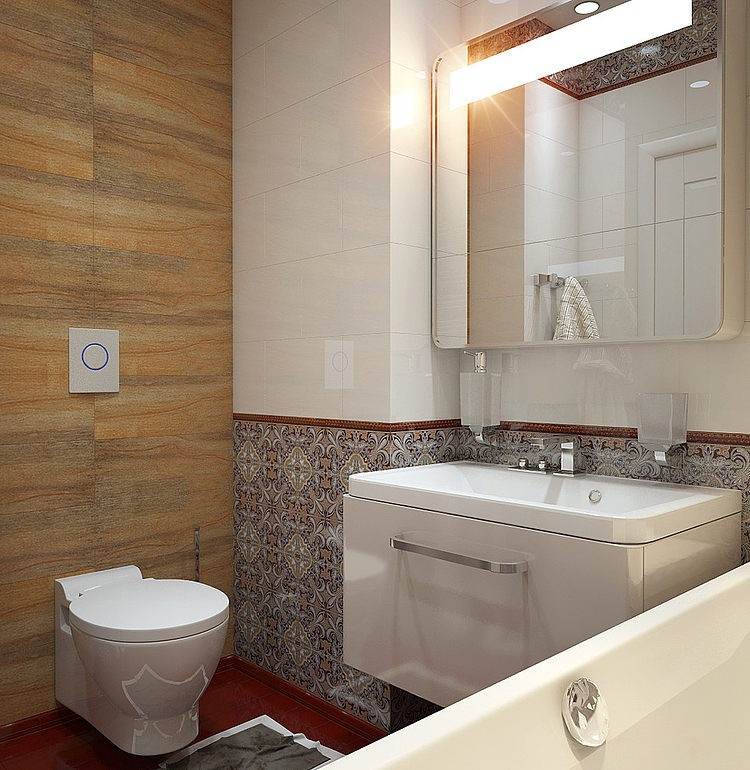 Nápady do kúpeľne malý-dizajn kúpeľne-svetlé-obklady-so vzorom s prízvukom