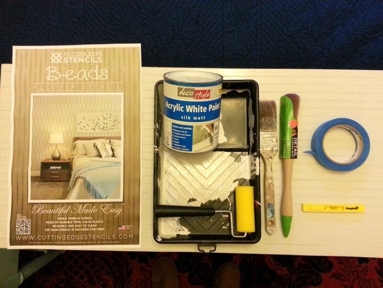 maľovanie na stenu-nápady-spálňa-urob si sám-bodky-materiál-návod