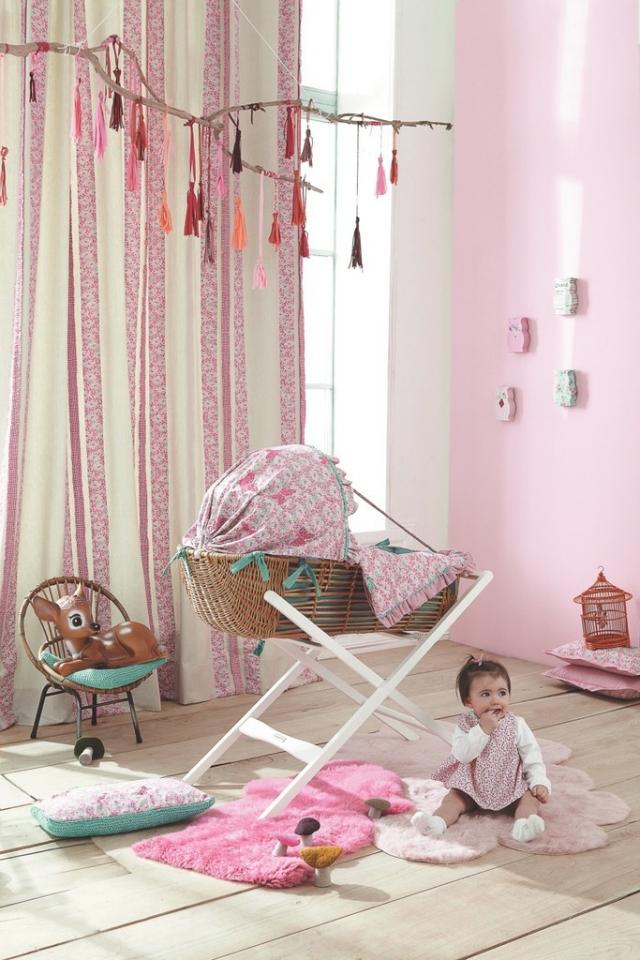 detská izba-deti-látky-vzorované-ružové-steny