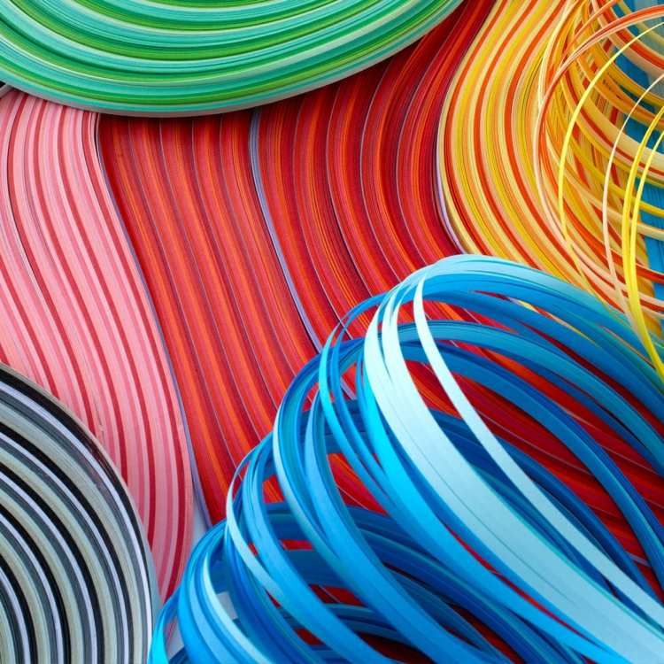 remeselné nápady s papierovými pruhmi farby remeselné materiály