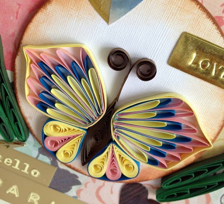 Nápady na remeslá papierová šablóna motýľovej kutily farebná