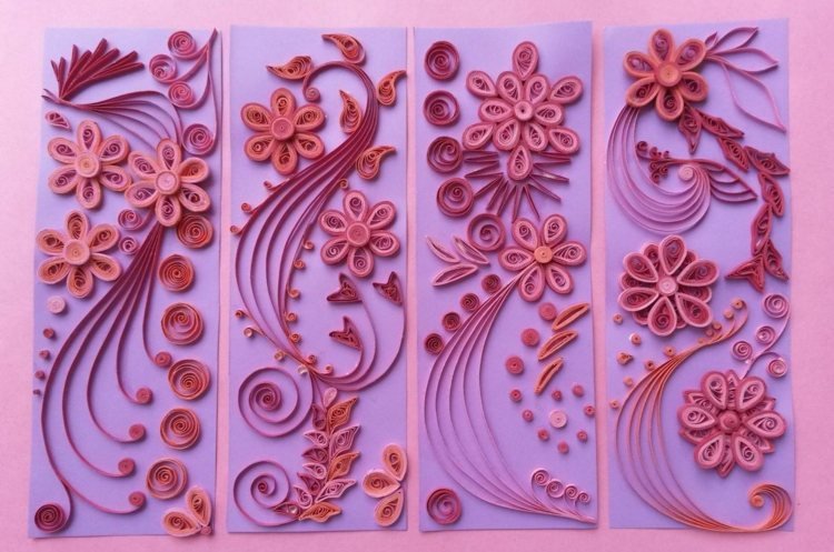 remeselné nápady papierové inšpirácie obrázky dizajn výzdoba vnútorná stena