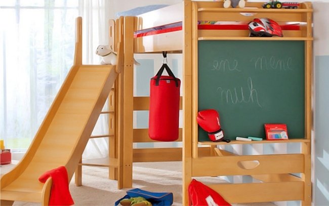 Poschodová posteľ pre deti - so šmýkačkou - Varietta Paidi - dobrodružná posteľ Poschodová posteľ pre deti-so šmýkačkou-Varietta Paidi-board dobrodružný posteľný box