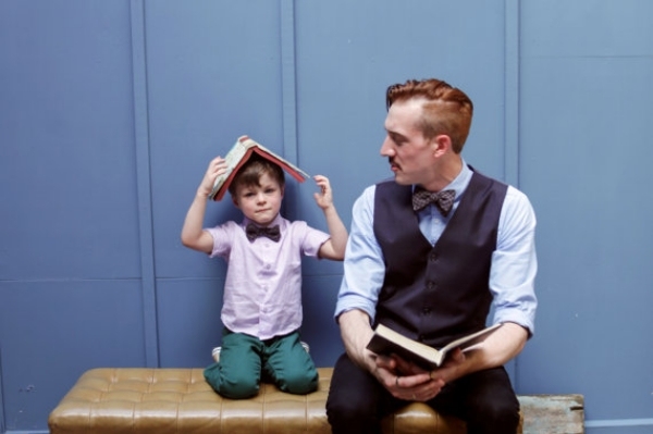 skvelá stylingová košeľa-vesta-otec-a-syn-čierny motýlik