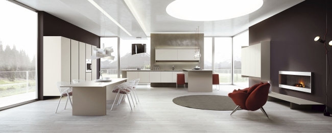 Moderná modulárna kuchyňa AK_04-6 skrine bez držadla Franco Driusso Moderná modulárna kuchyňa AK_04-6 Skrinky do kuchyne bez držadiel Franco Driusso