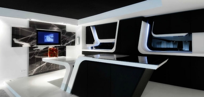 Futuristická kuchyňa Mobalco-Metrica a cero-kuchynské trendy Futuristická kuchyňa Mobalco-Metrica a cero-Kpchentrends moderný dizajn