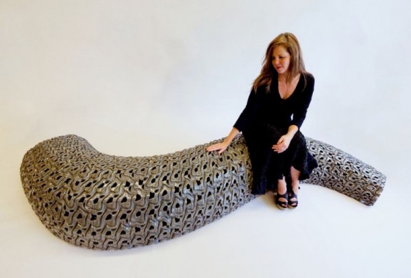 Polymérová betónová lavica Rael San Fratello 3D tlač