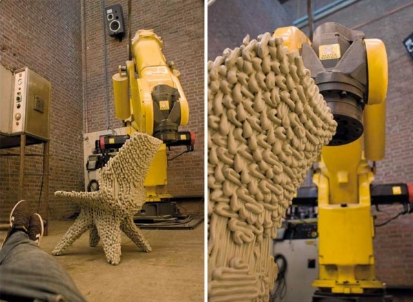 3D tlačový robot Dirk Van Der Kooij z recyklovaného materiálu