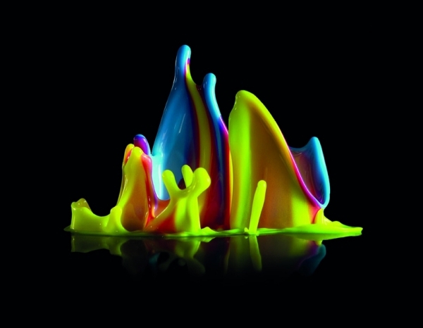 Slowmotion dizajn fotoaparátu sochárskej farby Slowmotion Design fotoaparátu sochárskych farebných kvapiek Canon