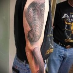 3D kígyó tetoválás a karján képek - Példa fotó a kész tetoválásról 02032016 2