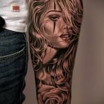 3D tatouage sur son avant -bras - Exemple photo du tatouage fini sur 02032016 2