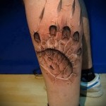 3D tetoválás a lábán - példa a kész tetoválási fotókra 02032016 1