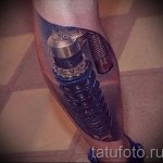 3D -Tattoo auf seinem Bein - ein Beispiel für die fertige Tattoo Fotos von 02032016 2
