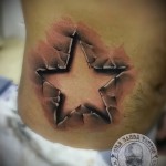 3D csillag tetoválás 1