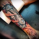 3D tetoválás a lábán - példa a kész tetoválás fényképére a 02032016 -ból 3