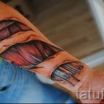 3D tetoválás az alkaron - példa egy kész tetoválás fényképére 02032016 -ból 1