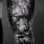 3d tetoválás fotó farkas 2