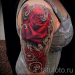 3D virágtetoválás - példa egy kész tetoválás fényképére a 02032016 -ból 6