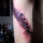 3D tetoválás hegek 2