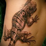 3D gyík tetoválás - példa egy kész tetoválás fényképére 02032016 -ból 2