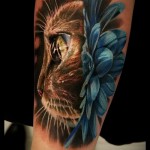 3D -s tetoválás lányoknak - példa egy kész tetoválás fényképére a 02032016 -ból 7