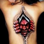 3D -s tetoválás lányoknak - példa egy kész tetoválás fényképére a 02032016 -ból 15