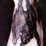 tetoválás 3d denevér gyalog - mintafotók a kész tetoválásról 02032016 1